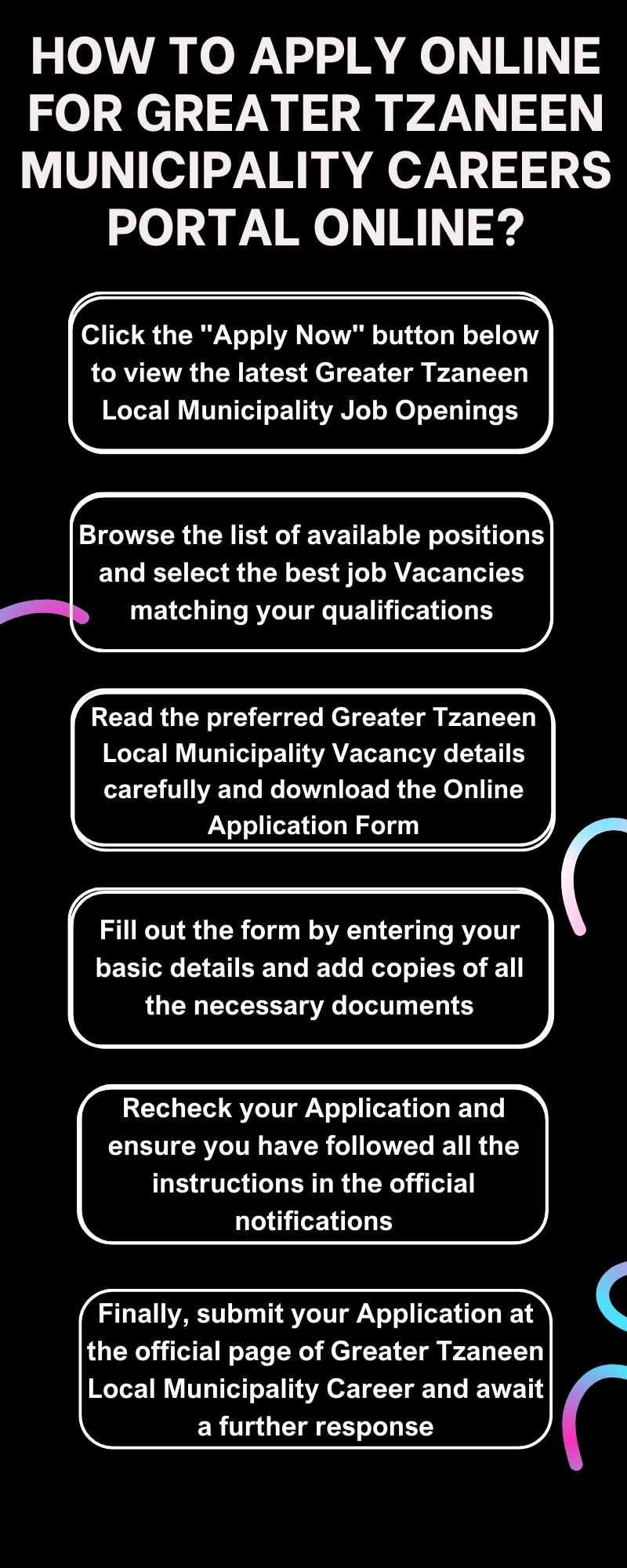 How to Apply online for Greater Tzaneen Municipality Careers Portal Online? 