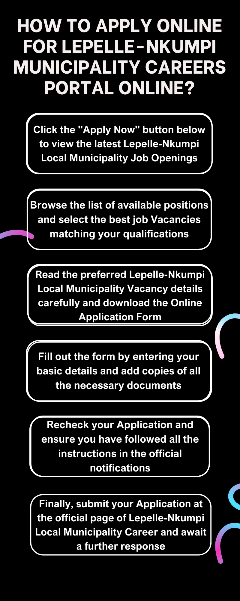 How to Apply online for Lepelle-Nkumpi Municipality Careers Portal Online?