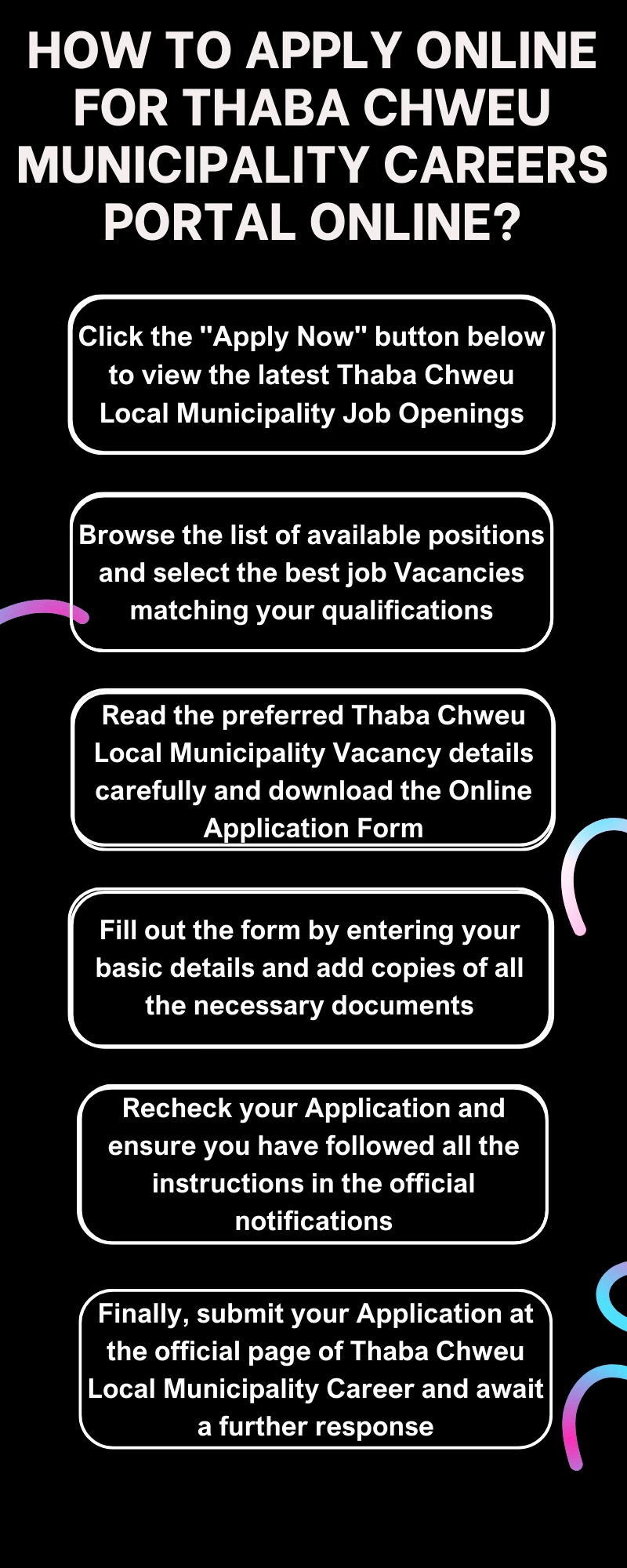 How to Apply online for Thaba Chweu Municipality Careers Portal Online?