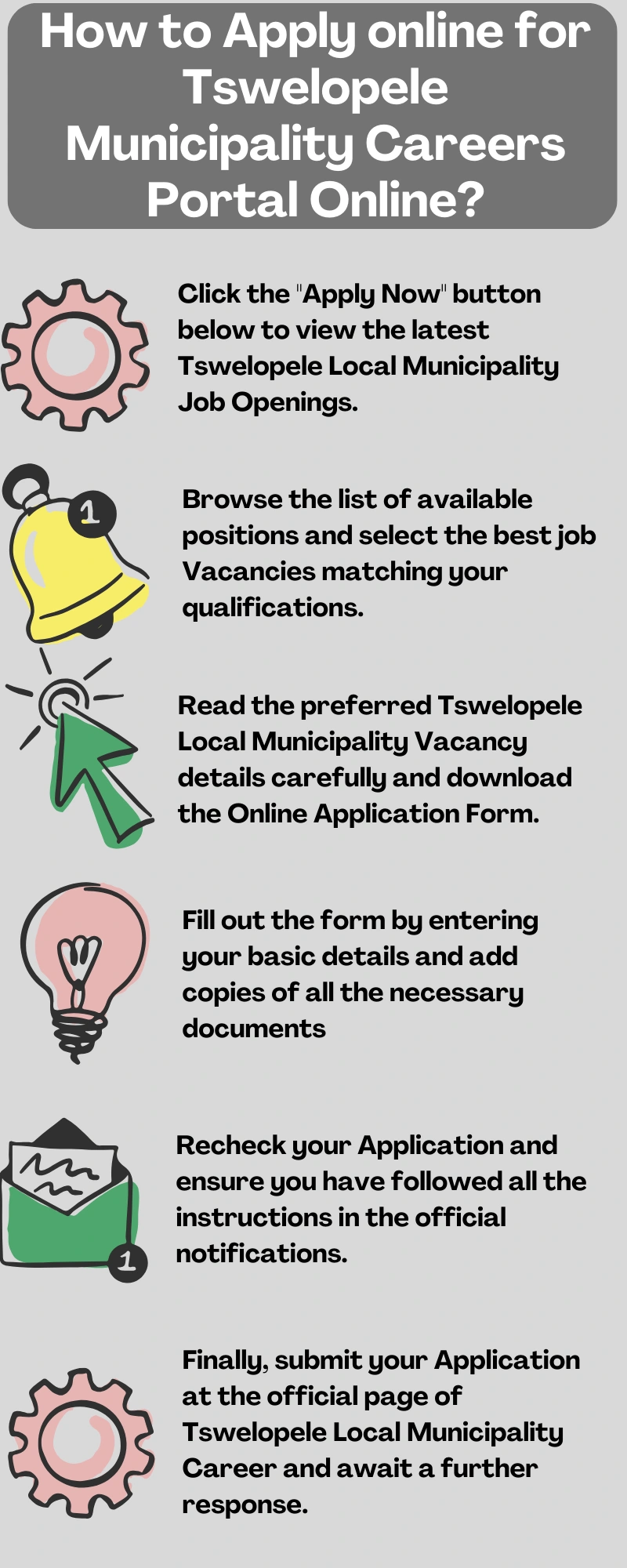 How to Apply online for Tswelopele Municipality Careers Portal Online?